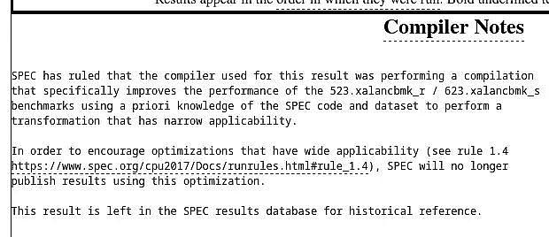 英特尔定制编译器优化 CPU 跑分最高 9%，SPEC 宣布近 2600 项成绩无效